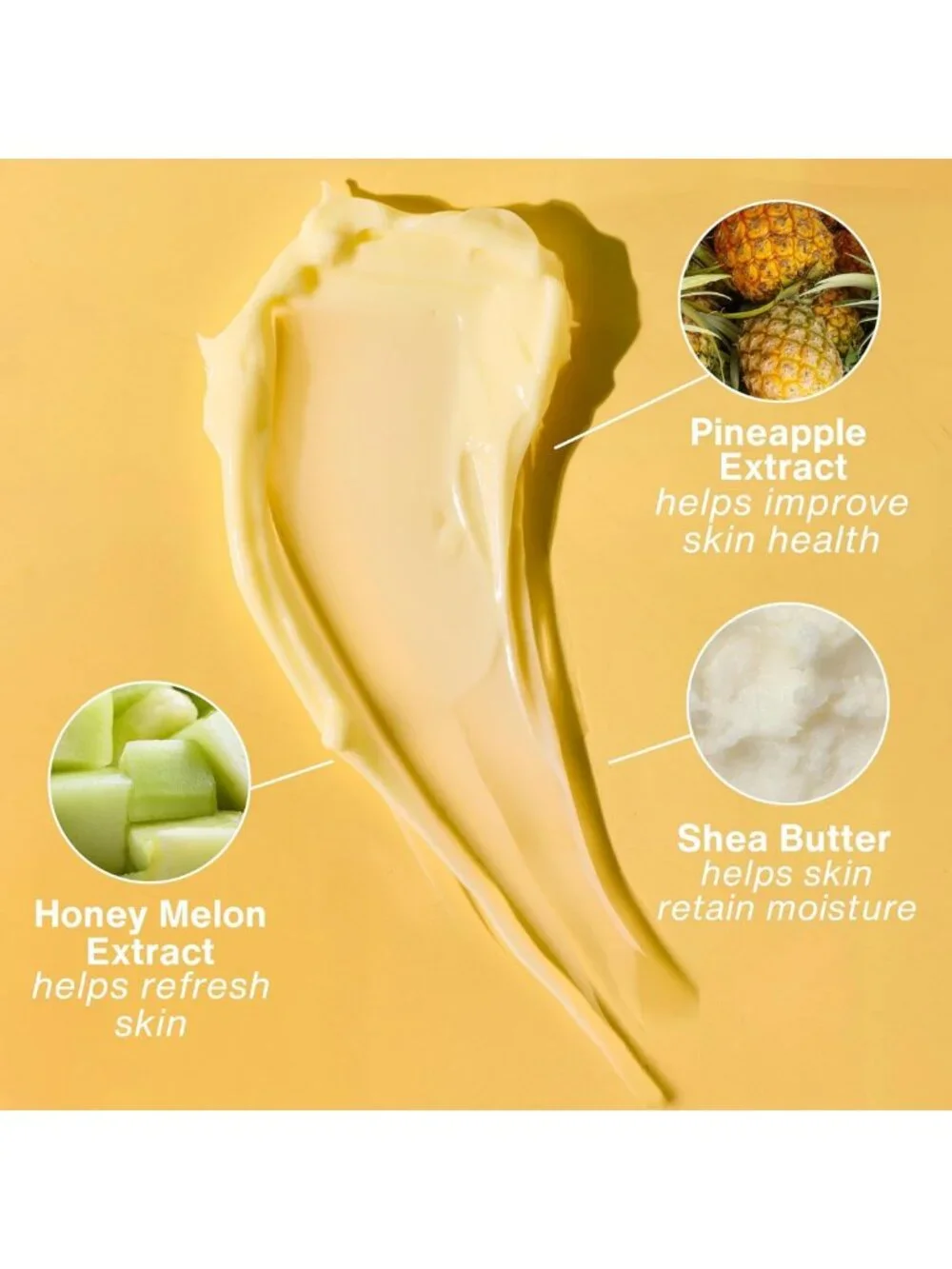 Moisturizing Body Lotion - Sweet Pineapple & Honey Melon Scent - 17oz Cream